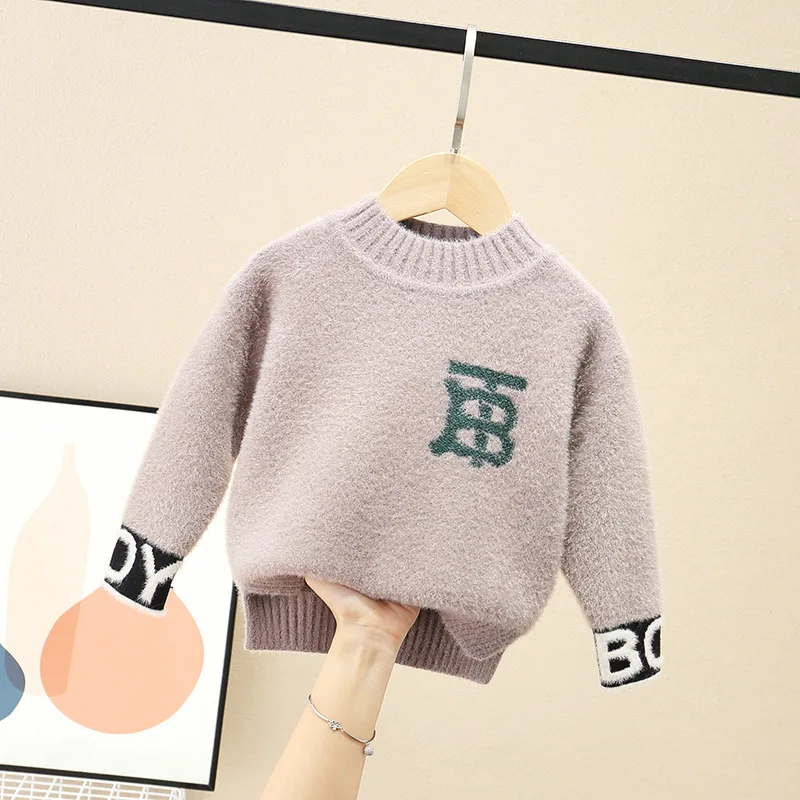 

2019 Sweater BOY'S Childrenswear New Style Autumn Clothing Winter Pullover Baby Convention Sweater Small CHILDREN'S a Class Tops
