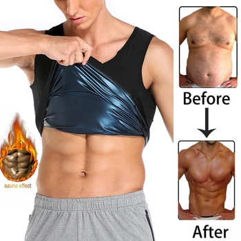 Men Neoprene Sweat Sauna Vest Body Shapers Vest Waist Trainer Slimming Tank Top Shapewear Corset Gym Underwear Women Fat Burn 1