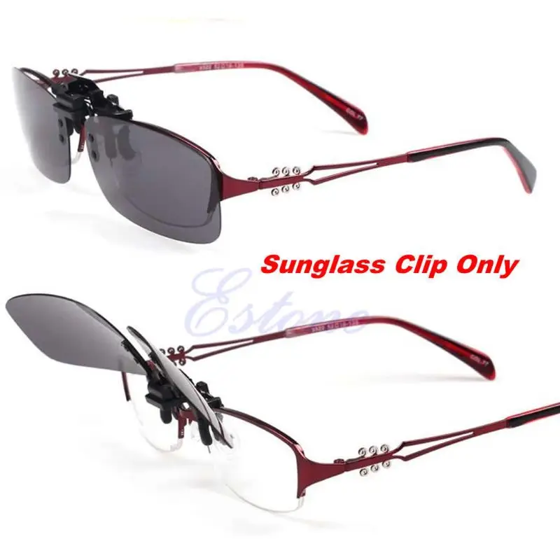 Driving Glasses Polarized Day Night Vision Clip-on Flip-up Lens Sunglasses oversized square sunglasses