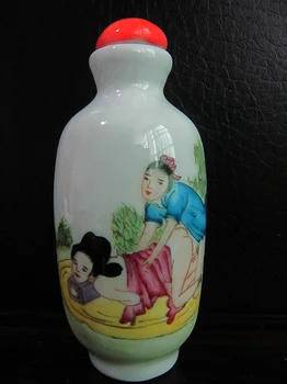 

SB1624 - 8.0 CM High Oriental Hand Painted Pottery Bottle