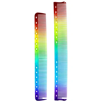 

Professional Rainbow Hair Combs Barber Hairdressing Hair Cutting Brush Anti-static Tangle Pro Salon Hair Care Styling Tool