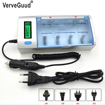 

VerveGuud(RUEITOP) Multi Usage Intelligent LCD Display Battery Charger For NiCd NiMh AA/AAA/SC/C/D 6F22 9V Rechargeable Battery