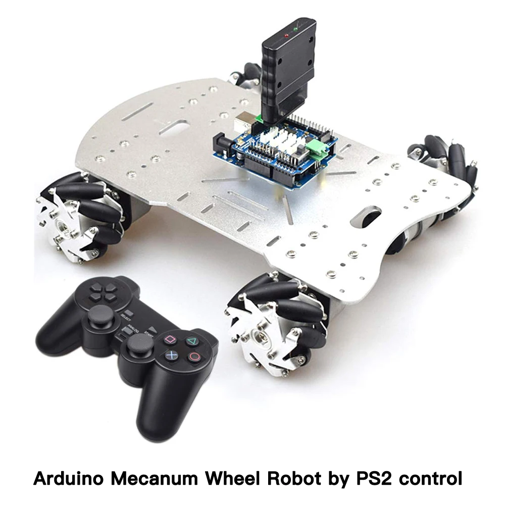 С открытым исходным кодом Smart Mecanum колеса RC автомобиль робота для Arduino 2 4G PS2 ручка