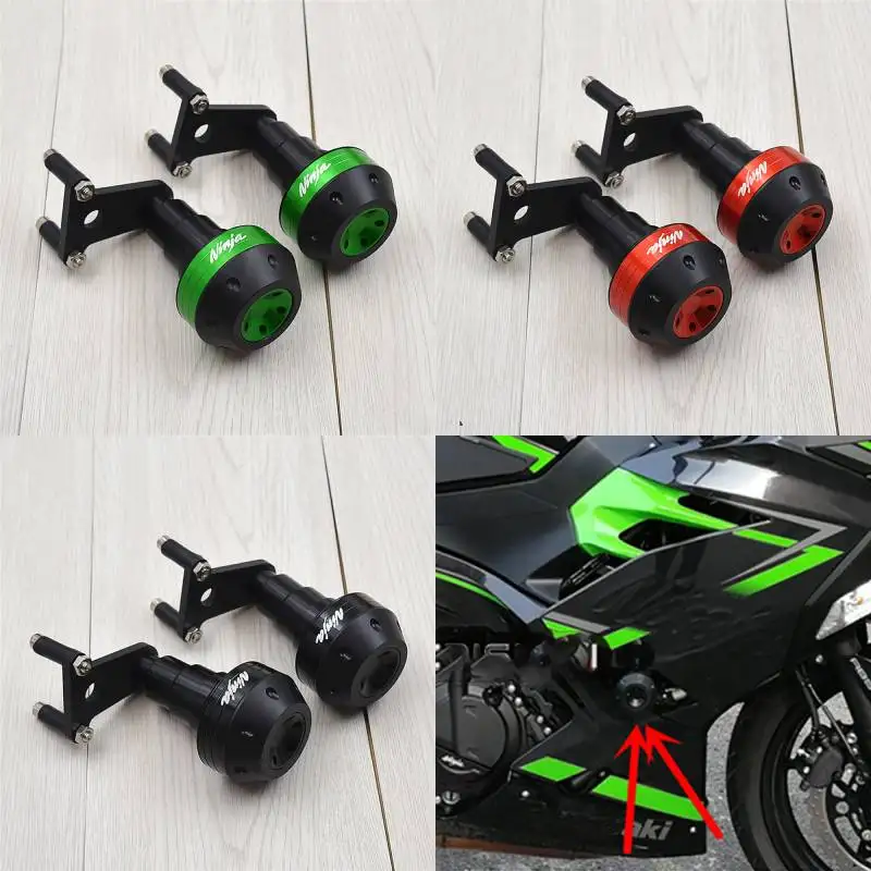 

Exhaust Pipe System Sliders For Kawasaki Ninja400 Z400 2018 2019 Frame Sliders Engine Protective Guard Cover Falling Protection