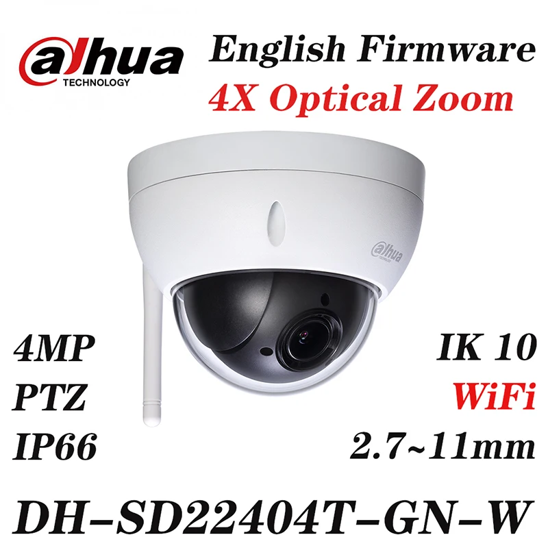 

2pcs / lot Dahua SD22404T-GN-W 4MP 4x PTZ English Camera Firmware Update SD22404T-GN SD22204T-GN SD29204T-GN with WiFi Logo