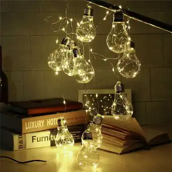 

4M 10 Led Wedding String Fairy Light Christmas LED Globe Festoon Bulb Led Fairy String Light Outdoor Party Garden Garland