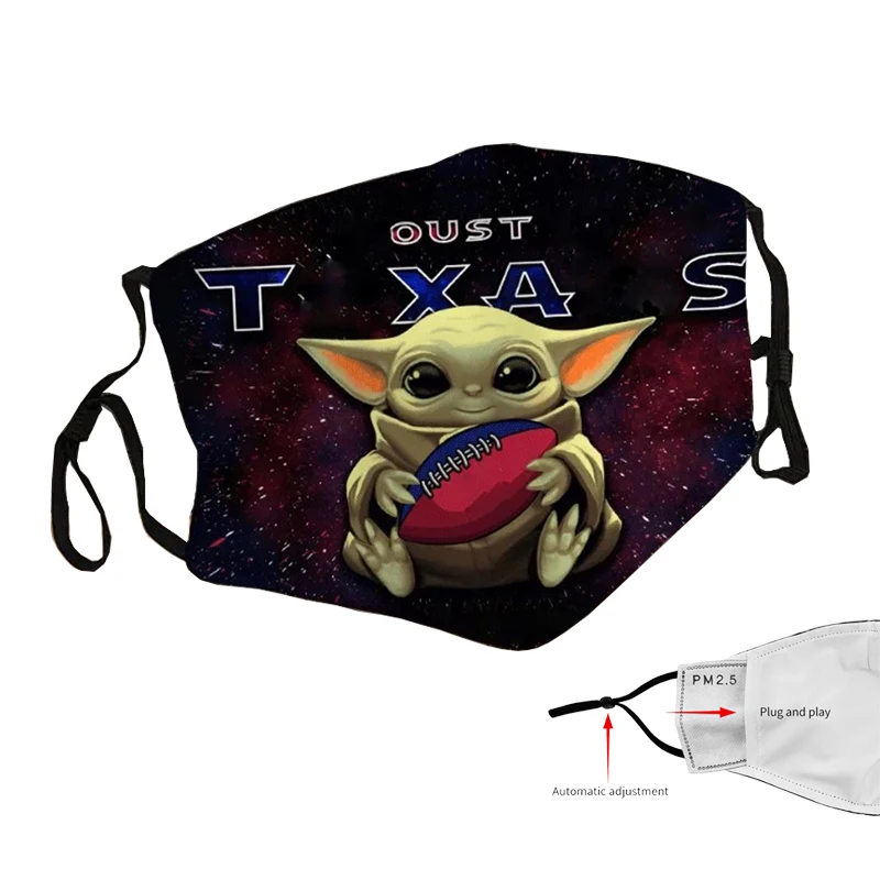 

Baby Yoda Cosplay Face Mask Anime Props Mandalorian Costume Accessory Football Club Fans Dustproof Adults Masks Washable