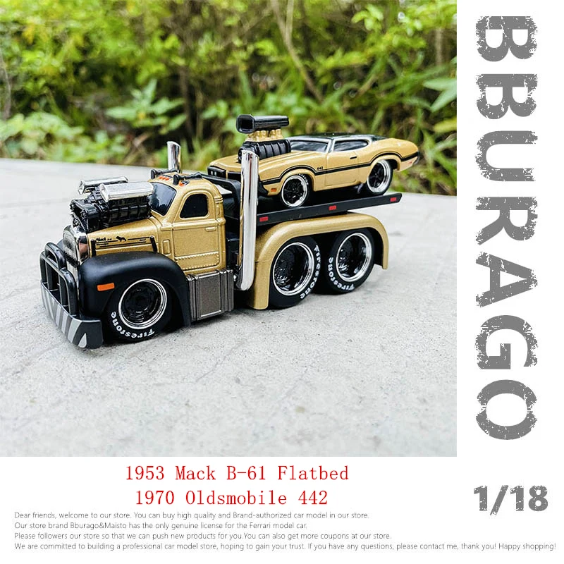 Maisto 1:64 Chevrolet Ford transport truck combination pallet truck static  alloy car model children's toy collection