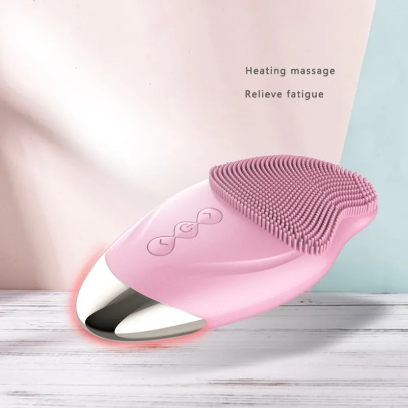H6188df5669434dfb934950a35211a11aD Silicone Face Cleansing Brush Electric Facial Cleanser Cleansing Skin Deep Washing Massage Brush