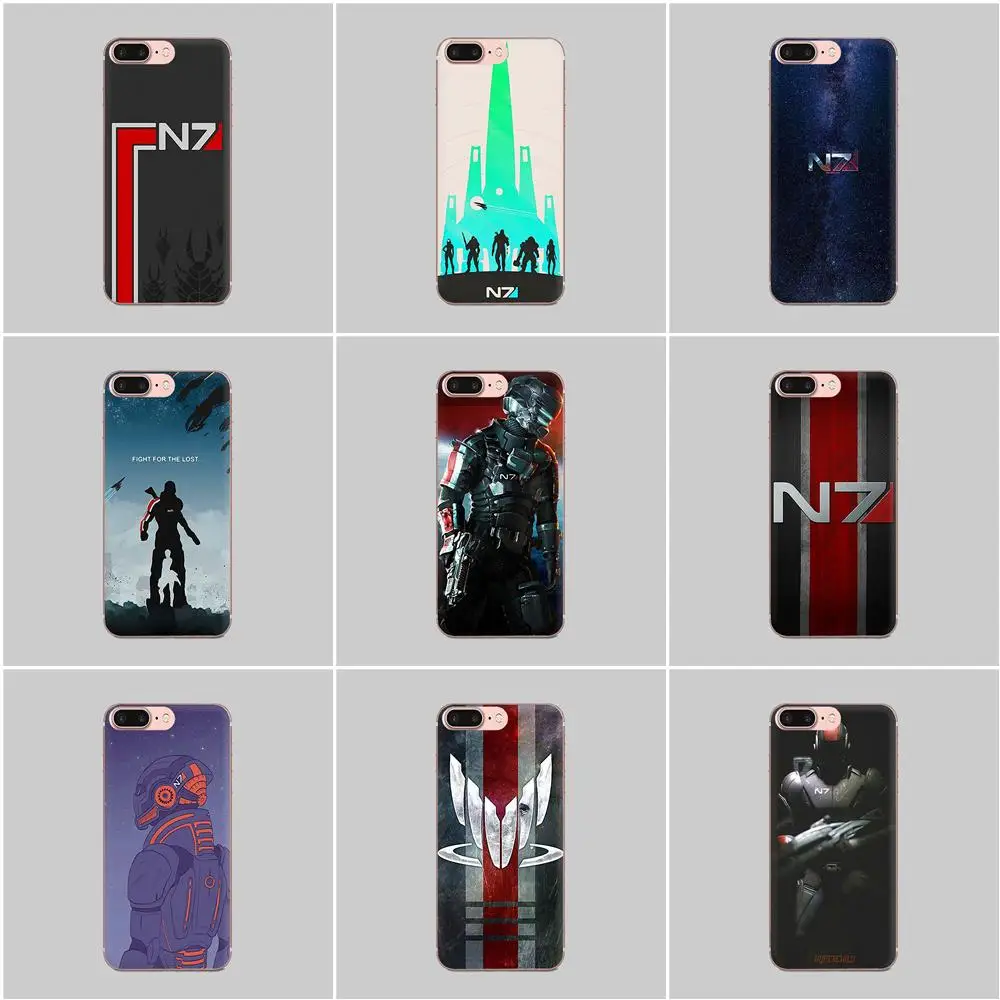 TPU Прозрачный чехол для Apple iPhone 11 Pro X XS Max XR 4 4S 5 5C 5S SE 6 6S 7 8 Plus Mass Effect N7 | Мобильные