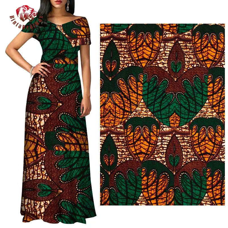 Ankara African Polyester Wax Prints Fabric African Ankara Fabric for Sewing 6 yards/lot African Fabric for Party Dress FP6235