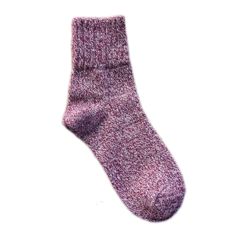 Теплые кашемировые зимние носки для женщин; сезон осень-зима; теплые бархатные однотонные повседневные теплые носки для сна; шерстяные женские Чулочно-носочные изделия