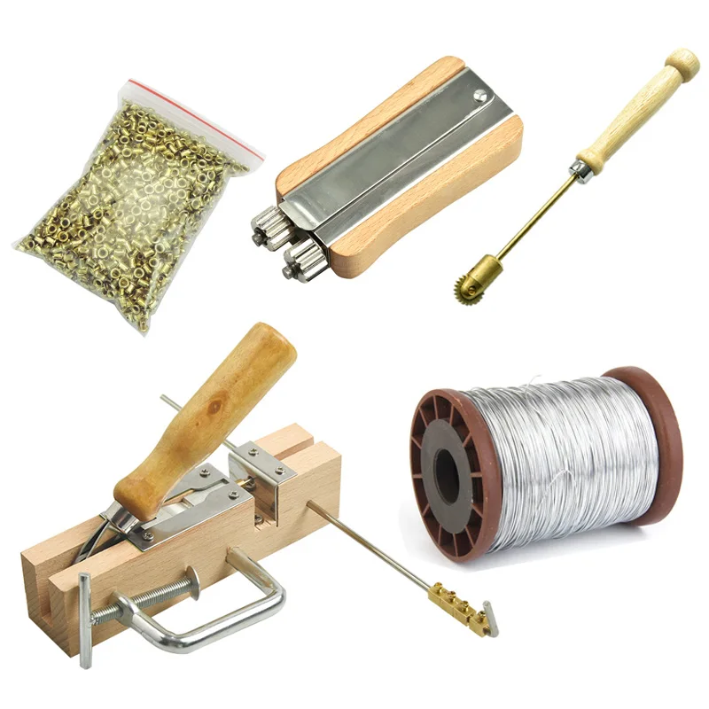 

Beekeeping Tools Equipment Frame Hole Perforation Buried Wire Set+Copper Eye+Frame Puncher+Steel Wire+Metal Wire Tightener