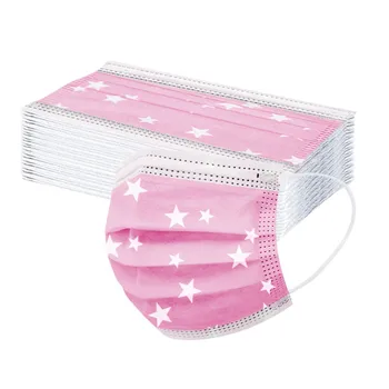 

30pcs Pink Protective Mask Disposable Outdoor Sport Face Mask Personal 3ply Non-woven Ear Loop Mask Face Cover Mascarillas