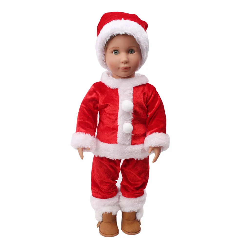 Doll Clothes Winter Sweater With Hat Fit 18 Inch American Doll 43 Cm Born Baby Generation Christmas Birthday Gift