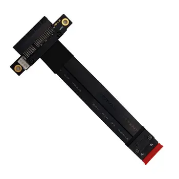 

PCIe x4 3.0 PCI-E 4x To M.2 NVMe M Key 2280 Riser Card Gen3.0 Cable M2 Key-M PCI-Express Extension Cable 180 Degree 32G/bps