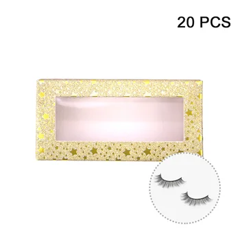 

20pcs Home Office Packaging Empty Makeup Holographic Women For False Eyelashes Lash Box Portable Girls Glitter Storage Case