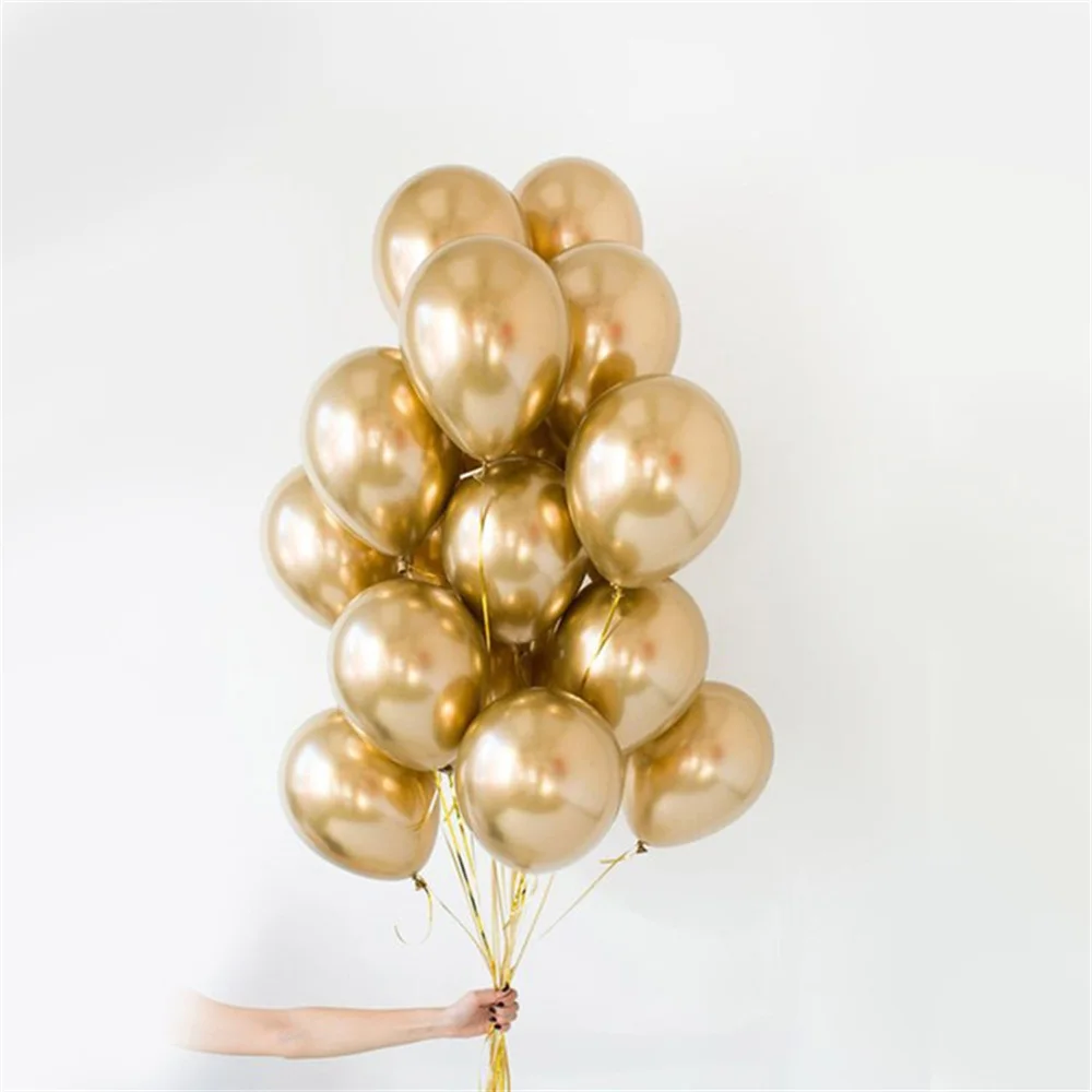 52 шт DIY воздушные шары-гирлянды с Бургундским золотом хромированные шары из латекса цвета металлик для дня рождения невесты детский душ Свадебные украшения