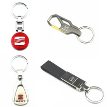 3D металлический автомобильный брелок для ключей с логотипом, автомобильные модные аксессуары для seat leon ibiza, брелок для ключей, автомобильный стиль