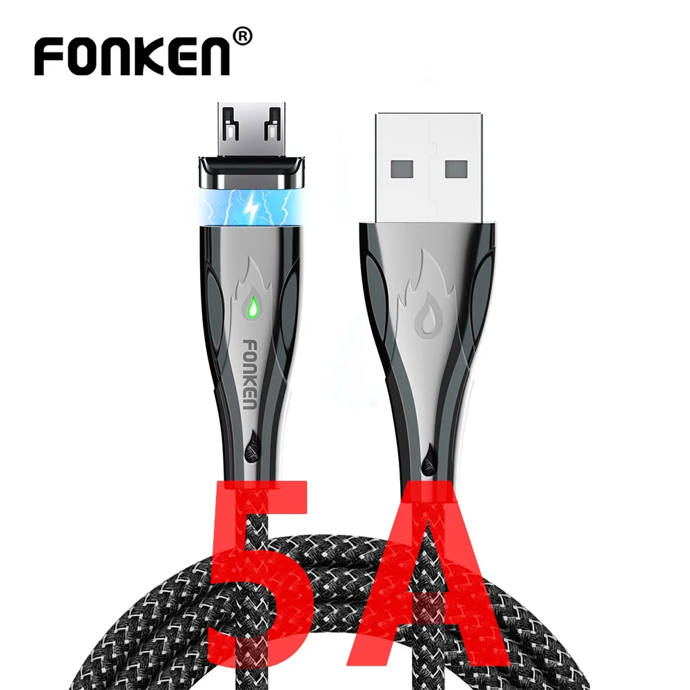 Type C Magnetic Cable Micro USB Magnet Phone Cable Zinc Alloy 5A Fast Charging for Phone Cord 1m 2m Type C Data Wire|Mobile Phone Cables| - AliExpress