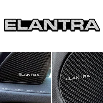 

4pcs NEW fit for hyundai ELANTRA Tucson Solaris I30 Creta 2014-2019 Aluminum Alloy sticker car stereo Stickers car Accessories