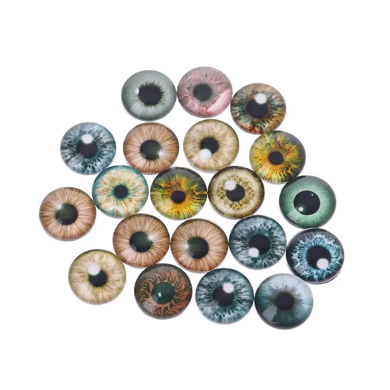 

20Pcs Glass Doll Eyes Animal DIY Crafts Eyeballs For Dinosaur Eye Accessories Jewelry Making Handmade 8mm/12mm/18mm