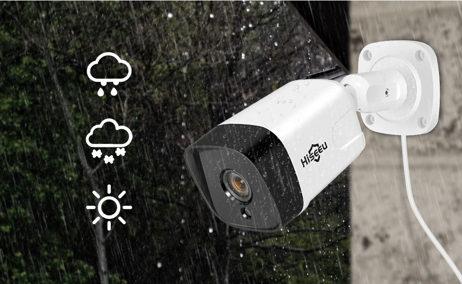 Hiseeu 8CH 1080P POE NVR CCTV система безопасности комплект H.265 2.0MP аудио запись ip-камера водонепроницаемый наружный комплект видеонаблюдения