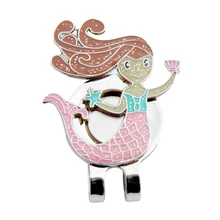 Сплав прочный Сияющий Русалка шляпа козырек клип мяч для гольфа маркер