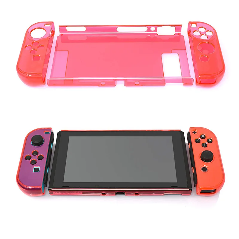 

Protective Case Cover Frame Soft TPU Shell for Nintend Switch Console Handle Grip Transparent Anti-Shock Cover Caps
