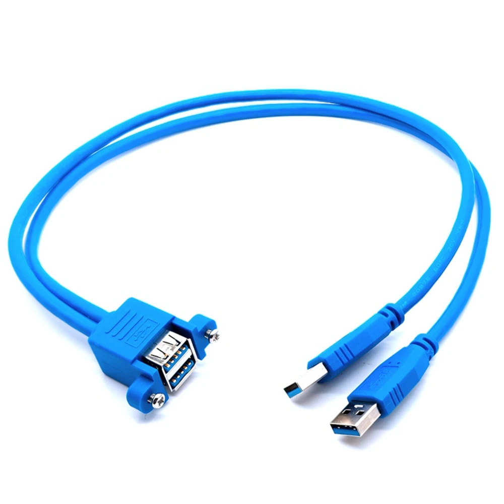 

USB 3,0 männlich zu weiblich verlängerung kabel mit schraube loch doppel schicht USB 3,0 verlängerung kabel kann festgelegt werd