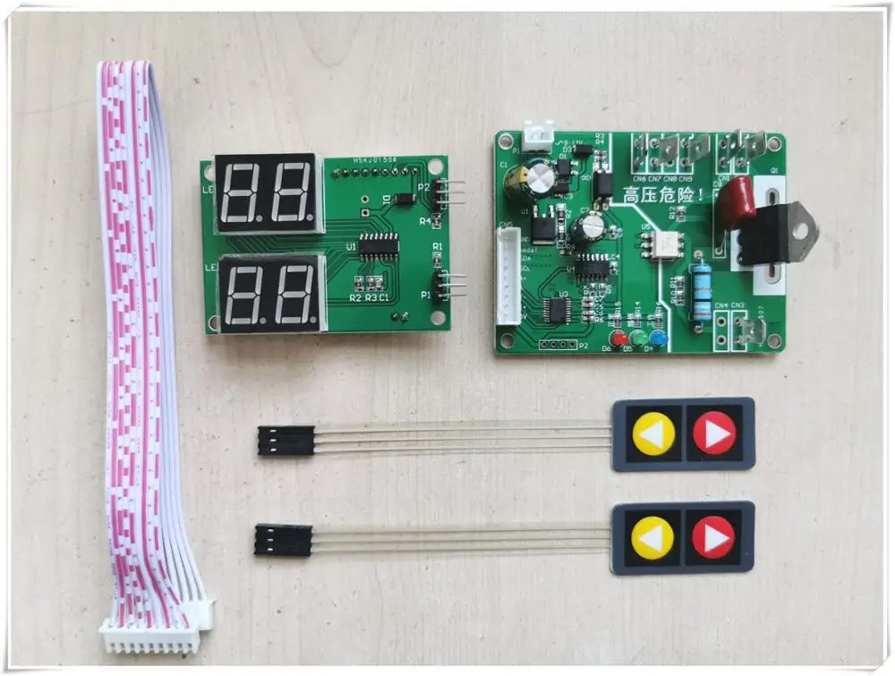 

DIY spot welding machine control board touch key adjust time current single chip microcomputer control 100A thyristor