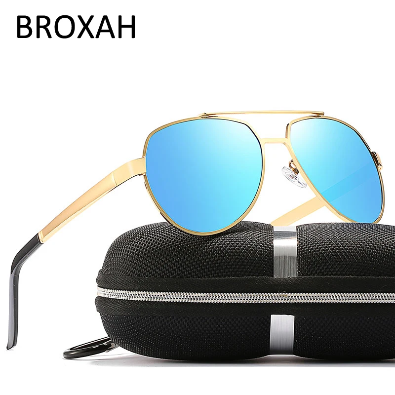 

Polarized Sunglasses Men Retro Pilot Sun Glasses Driving Glasses Oval Mirror Lens Shades UV400 Oculos De Sol Masculino