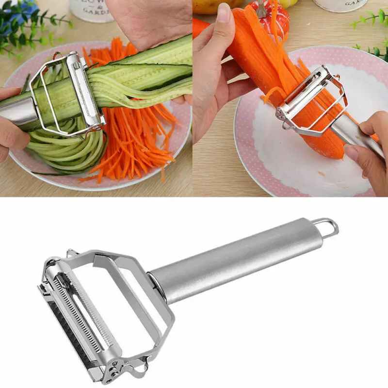 

New Stainless Steel Multifunction Peeler Popular Slicer Julienne Cutter Parer Potato Vegetable And Fruit Kitchen Grater Set