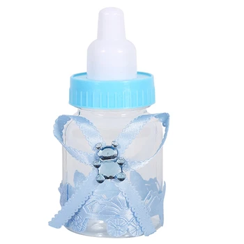 

48 Pcs Girl Boy Baby Shower Decorations Chocolate Candy Bottle Baptism Favors Christmas Halloween Birthday Party Gifts Box Plast