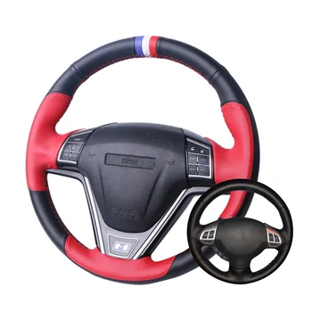 

Artificial Car Steering Wheel Cover Leather For Mitsubishi Lancer EX10 Lancer X Outlander ASX Colt Pajero Sport