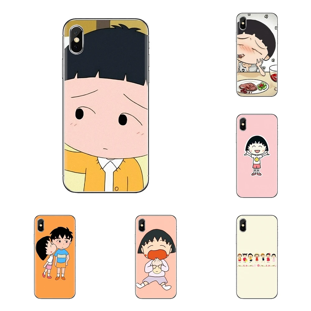 Silicone Phone Cases For iPhone XS Max XR X 4 4S 5 5S 5C SE 6 6S 7 8 Plus Samsung Galaxy J1 J3 J5 J7 A3 A5 Chibi Maruko Chan Art |