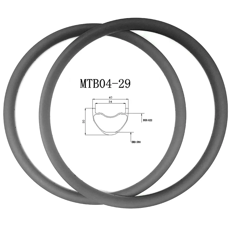 29er carbon rims disc mtb wheel AM 40x30mm tubeless 460g bicycle rim MTB bike ERD 580mm | Спорт и развлечения