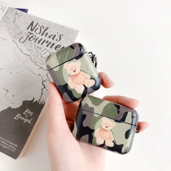 

Camouflage bear Pattern Soft Case for Apple Airpods 2 1 Pro Cover Silicone Headphone Box Cases Earphone Capa IMD Funda