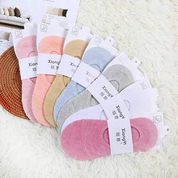

Clearance Sale Woman Socks Candy Colors Solid No Show Socks for Women Summer Casual Invisible Non-slip Low Cut Boat Socks