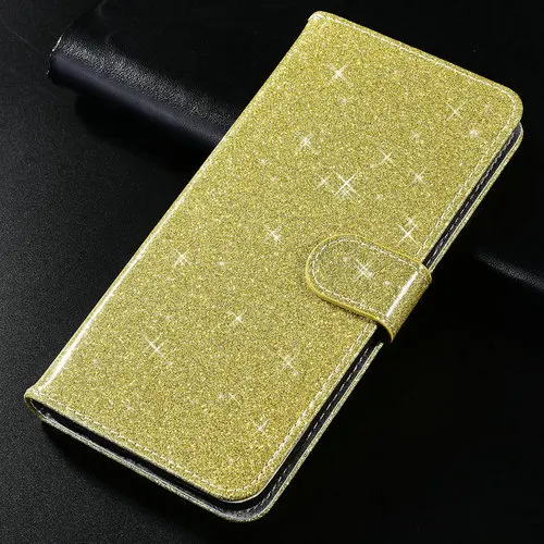 Glitter Style-Gold Кожаный бумажник чехол для samsung Galaxy J4 J6 J8 A6 A8 Plus Prime A10 A10E A40 A50 силиконовый чехол-портмоне с застежкой для телефона книга чехол - Цвет: Glitter Style-Gold