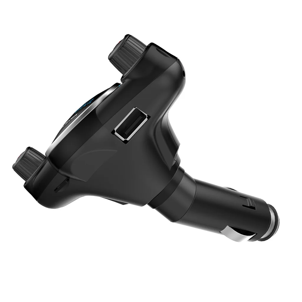 BT08 стиль с большим глазом двуглавый FM Bluetooth Hands-free автомобильный комплект MP3 Двойная Ручка Потрясающие огни большой дисплей экран напряжение