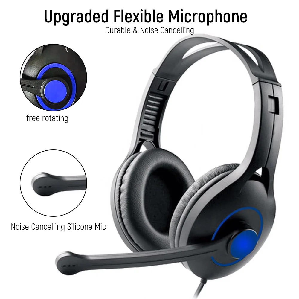 Wired Game Headphone PS4 Gaming Headset Deep bass Stereo Earphone With Micphone For PC phone SWIHT XBOX ONE Table GT