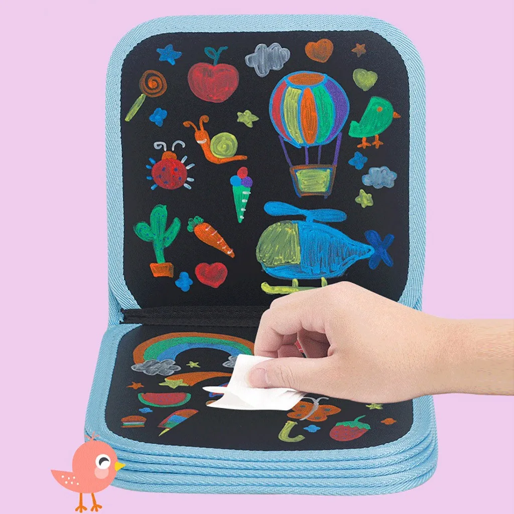 Портативный мягкий граффити стираемый рисунок животные картина книга рисунок «сделай сам» доска Дети Девочки Мальчики образование Обучающие игрушки подарки C840