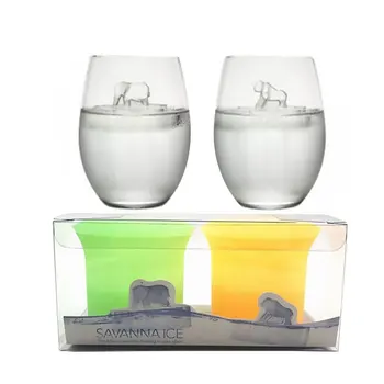 

2pcs Silicone Ice Maker Box DIY Funny Creative Cute Chimpanzees Elephants Animal Ice Maker Molds for Home Store (Assorted Color)