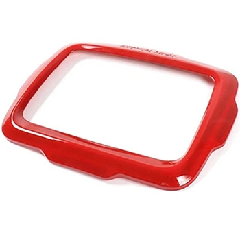 

ABS Dash Board Car DVD Player GPS Frame Trim Cover for Jeep Renegade 2015-2017 Red