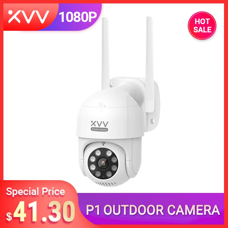 

Xiaomi P1 IP Camera PTZ Action Camera IP65 Infrared 8 Night Vision Rotation 1080P HD Image Quality Lights Stand By Mi Home App