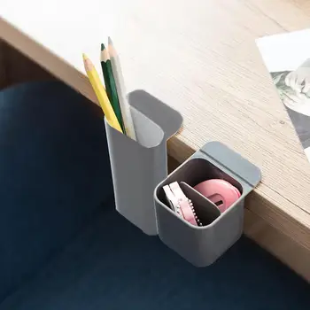 

Creative Pasteable Pen Holder Desktop Storage Boxes Desk Pen Organizer Office Sundries Storage School Stationery Pencil Pot