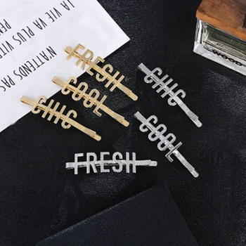 

1Pc Shining Letter Hairpins Crystal Shiny Rhinestones Letters Hair Clips Women Styling Tool Diamond Hair Accessories