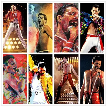 

Queen Band Freddie 5D DIY Diamond Painting Mercury Diamond Embroidery Rhinestones Pictures Full Diamond Mosaic Decoration gift