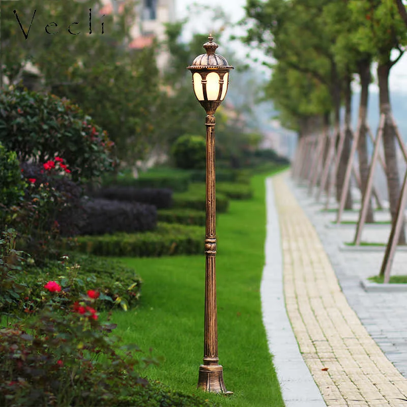 Felicidades camino Domar Farola de jardín impermeable para exteriores, lámpara de poste alto E27,  luz de calle Led de aluminio, luces de poste de aluminio|Farolas| -  AliExpress